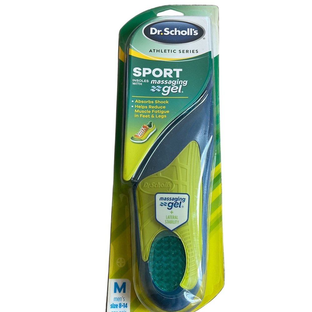 Dr. Scholl's Sport Insoles with sport messaging gel. Men’s size 8-14 NWT